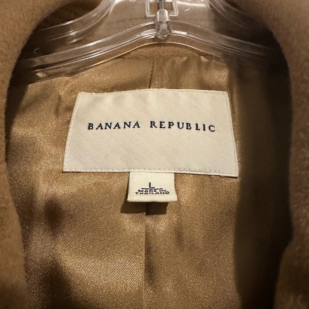 Banana Republic wool blend camel dress coat